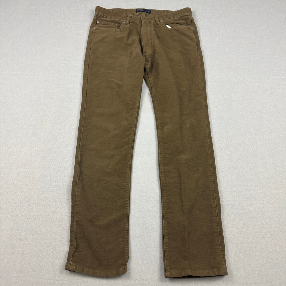 Polo Ralph Lauren Pants Men 34 Brown Corduroy 5 Pocket Straight Leg Trousers